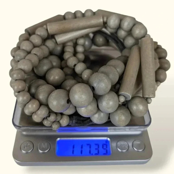 Graduated Wood Beaded Vintage Necklace - Picture 5 of 5